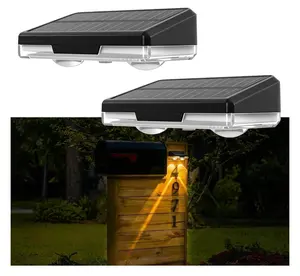 Solar Mailbox Lights 2 Pack, Outdoor Waterproof House Number Light, Dusk to Dawn Address LED Lighting, Light up Wall Sign, 3000/4500/6000K