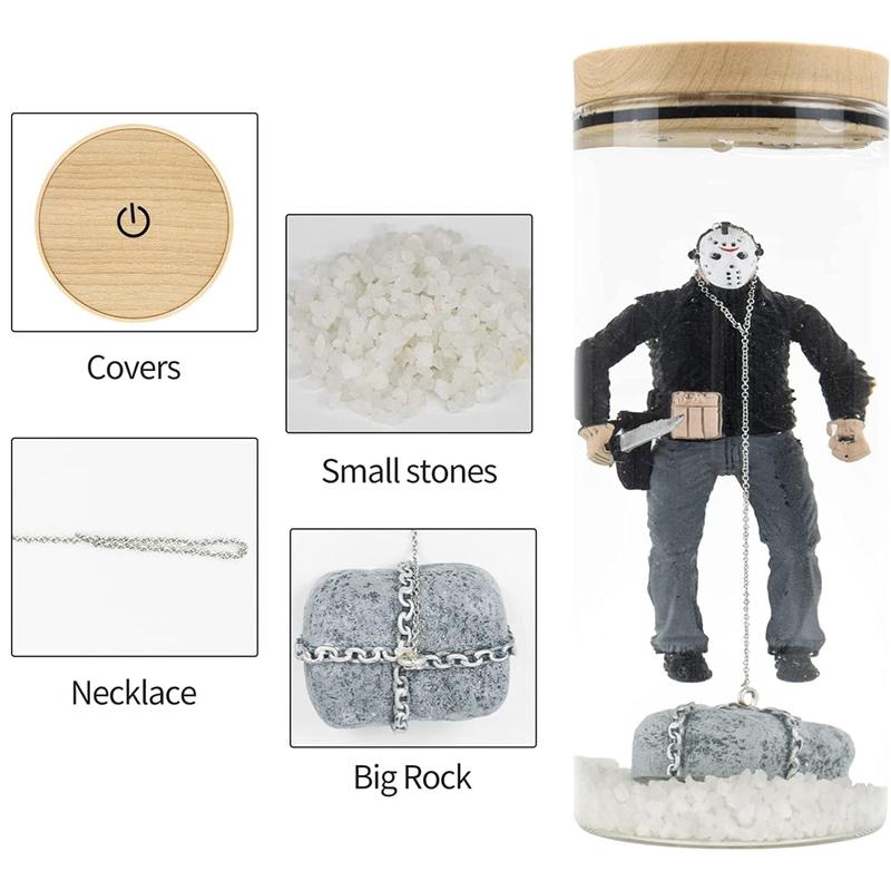 【FaddishDeal】Horror Movie Decorative Water Lamps, Action Fear Maps, Glow-in-the-Dark Halloween Decorative Gifts, Spooky Decorations. Excellent holiday atmosphere desktop decorations.