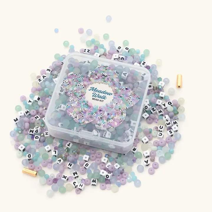 Little Words Project - Meadow Walk Bead Kit - DIY Bracelet Kit, Pastel Beads, A-Z Letter Blocks - Make Your Own Bracelet, Bead Kits For Bracelet Making, Beads Set Little Words Project - Meadow Walk Bead Kit - DIY Bracelet Kit, Pastel Beads, A-Z Letter Blocks - Make Your Own Bracelet, Bead Kits For Bracelet Making, Beads Set