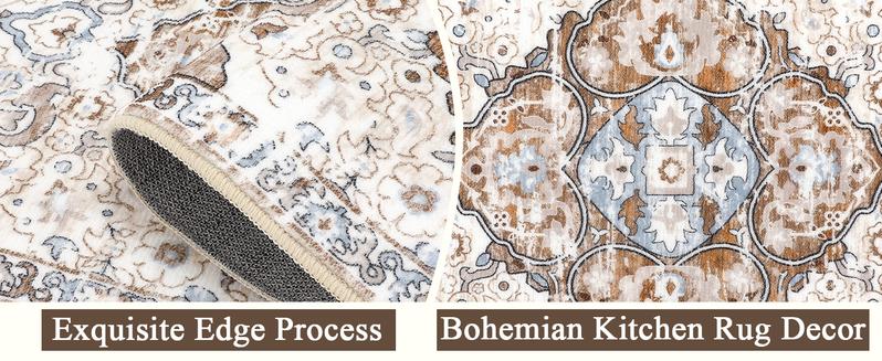 [FebruaryStockUp] HEBE Washable Farmhouse Kitchen Rugs Sets of 3 Non Slip Kitchen Rugs and Mats Boho Kitchen Mats for Floor Kitchen Runner Rug Kitchen Carpet Rug Runner for Hallways Kitchen Laundry