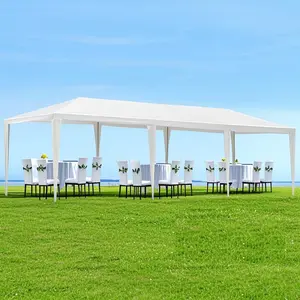 10x30 FT Outdoor Garden Gazebo Wedding Party Tent Canopy Marquee with Waterproof UV-Resistant Top and Rust-Resistant Steel Frame Large Event Shelter for Backyard Ceremonies and Commercial Gatherings