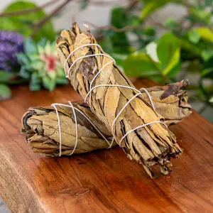 Down To Earth Yerba Santa Smudge Stick - 4 Inch Sage Scented Perfume Aroma Fragrance for Spiritual Purification & Self-Exploration Rituals