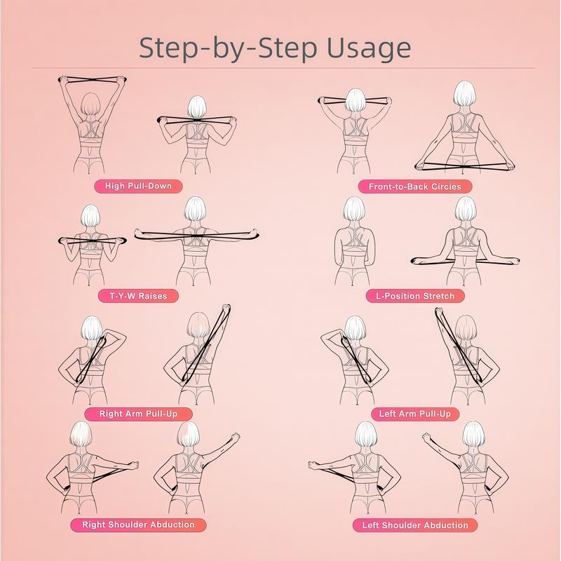 VibeGear Health Resistance Bands Figure 8 Exercise Bands for Women 8 Shaped TPE Material for Arms Chest Expander Yoga Gym Fitness Muscle Training Equipment Stretching Gear 3-in-1 band