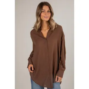 Allison Oversized Button-Up Blouse