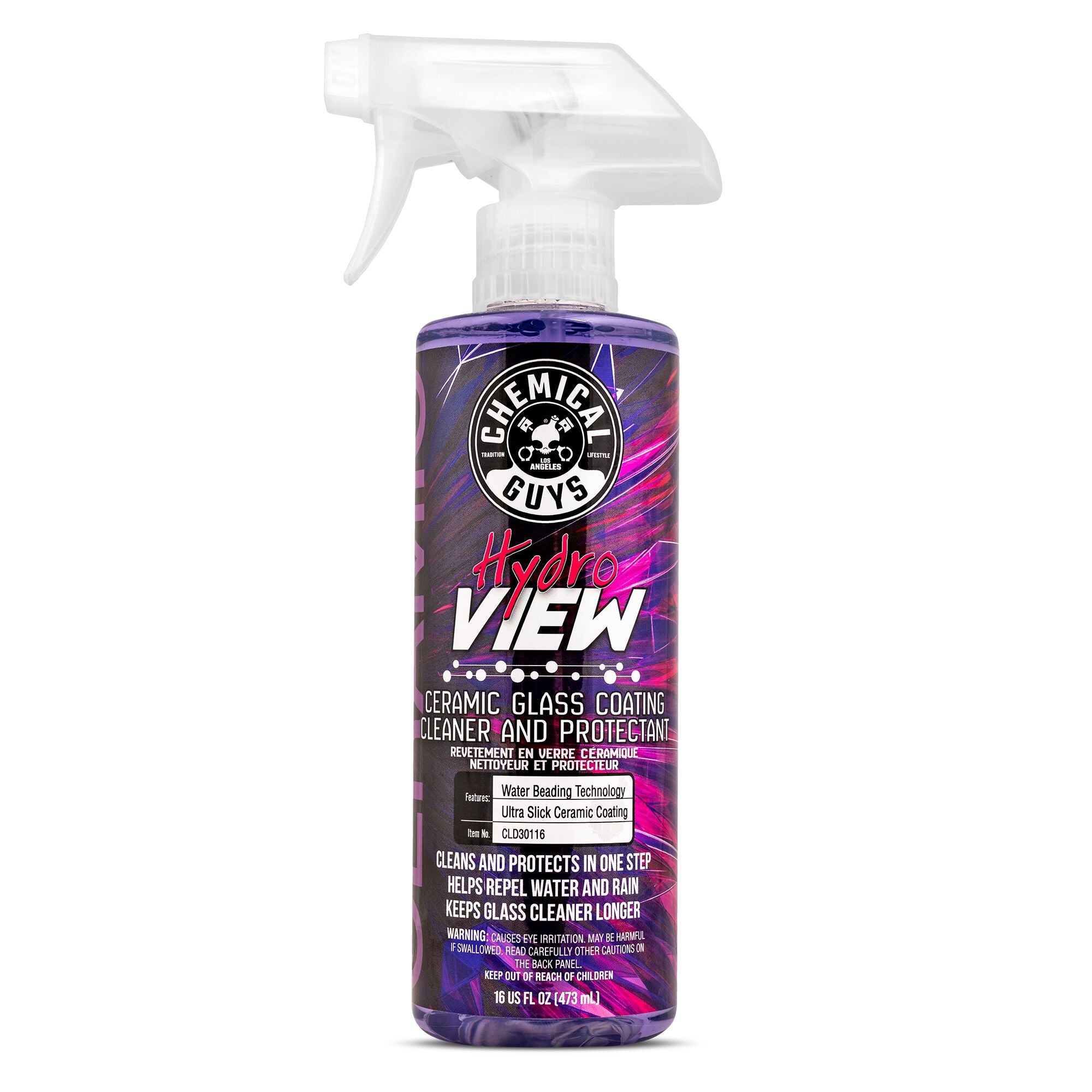 HydroView Ceramic Glass Cleaner & Coating, Car Windshield Cleaning Solution, Car Cleaning Supplies, Automotive Detailing Product