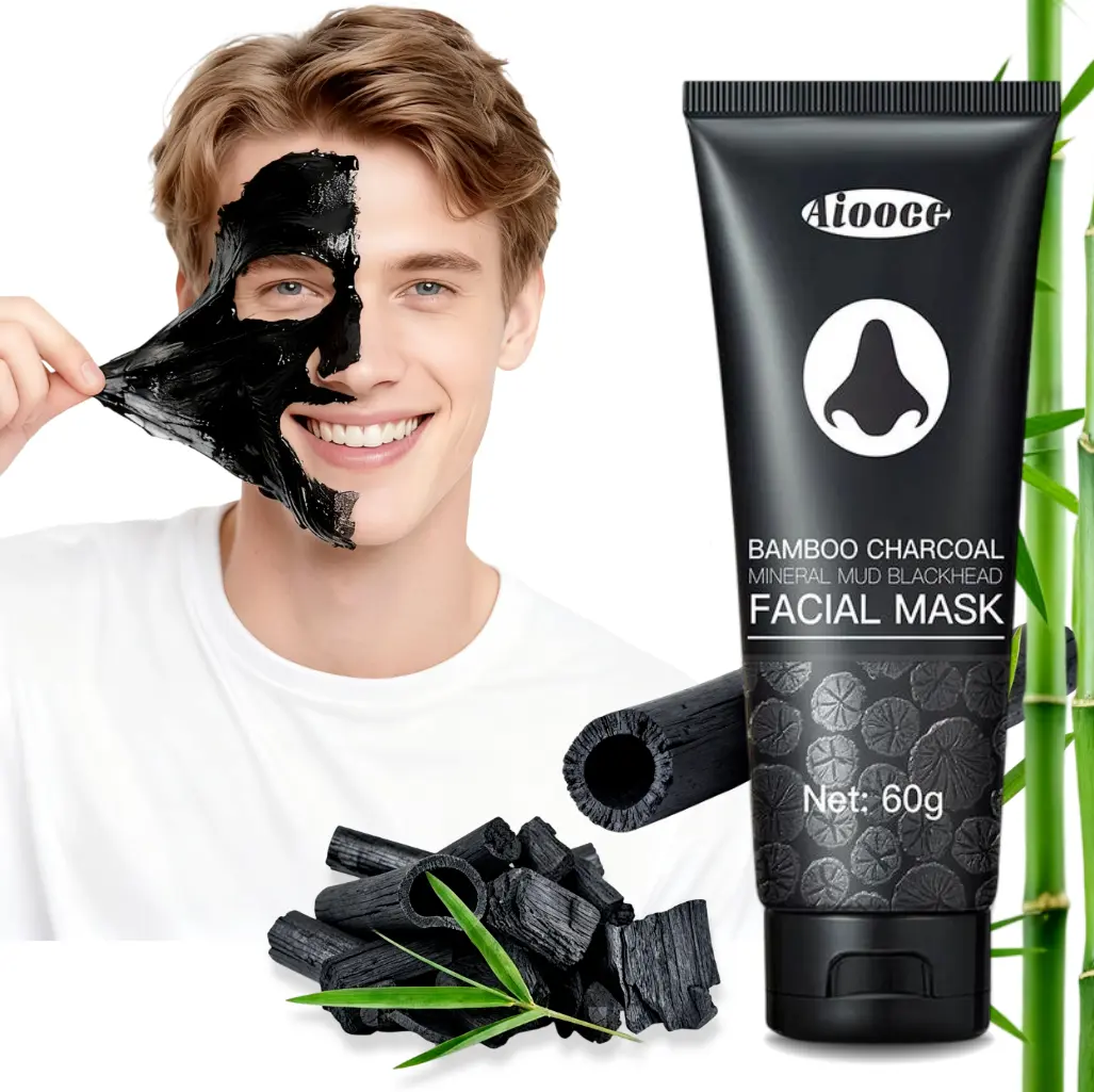 bamboo charcoal mask, peel off mask, deep cleansing mask, oil control face mask, men facial care, women skin care, pore refining mask