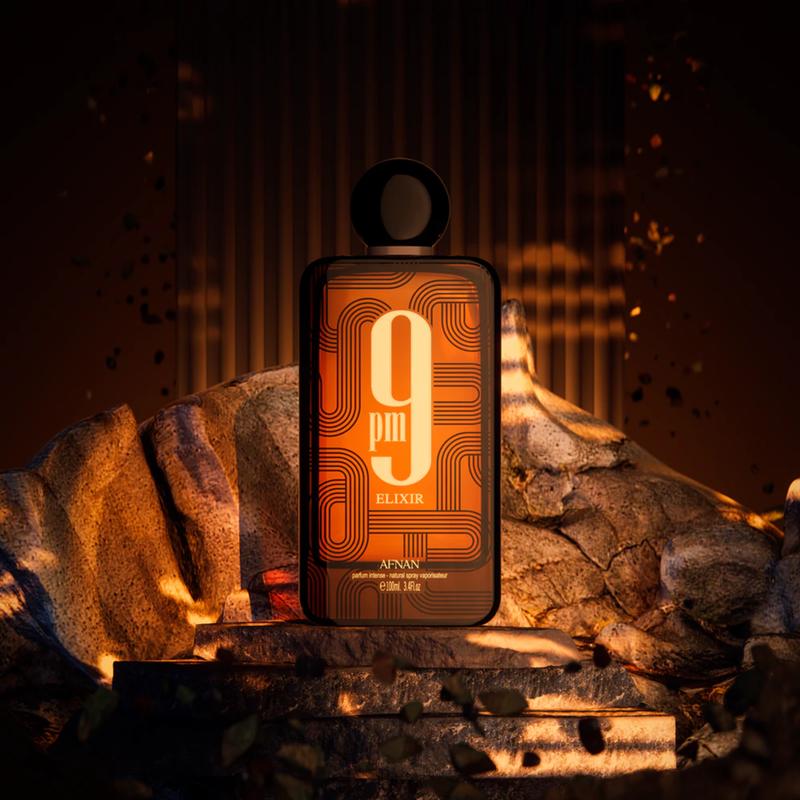 Afnan 9 PM Elixir Extrait de Parfum 100ml Spicy Amber Leather Fragrance Nutmeg Vanilla Notes Wood Floral for Men Women Bold Captivating Unisex Perfume