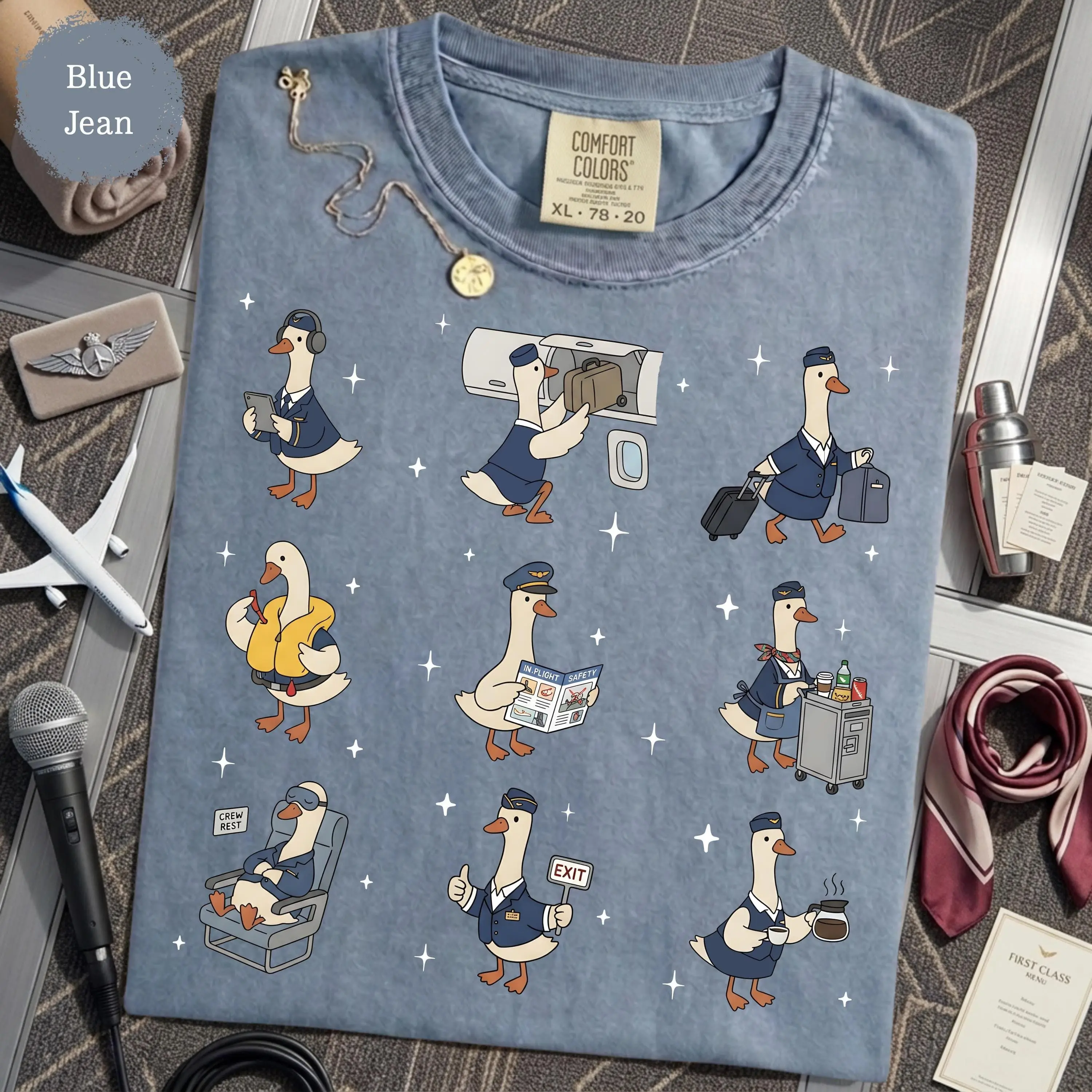 Silly Goose Flight Attendant Shirt, Funny Cabin Crew Tee, Airline Crew Gift, Trendy Tee, Goose Lover Shirt