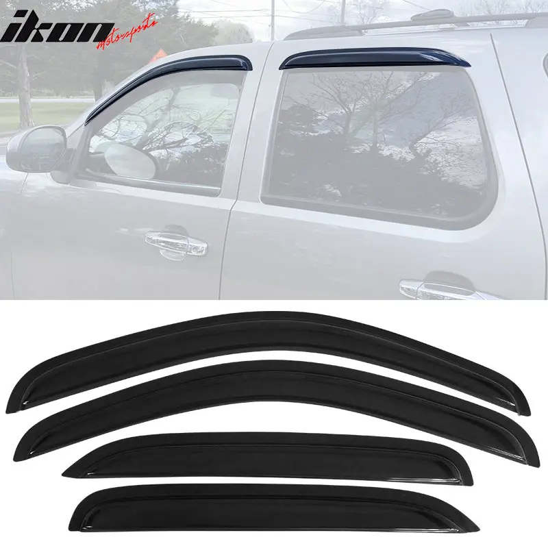 Visor Windows for Chevy Tahoe GMC Yukon 2007-2014 4Pc Set Acrylic