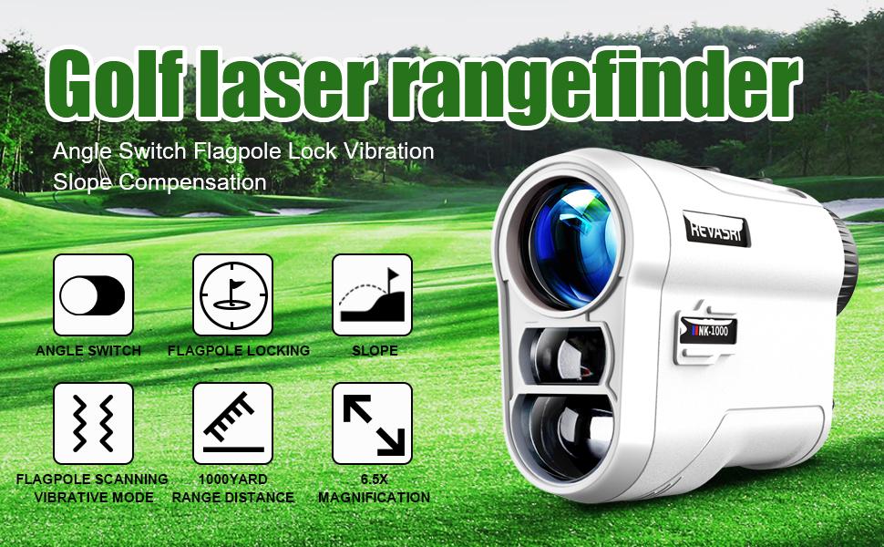 Laser Golf Rangefinder with Slope, Flag Lock Vibration, Rechargeable Range Finders