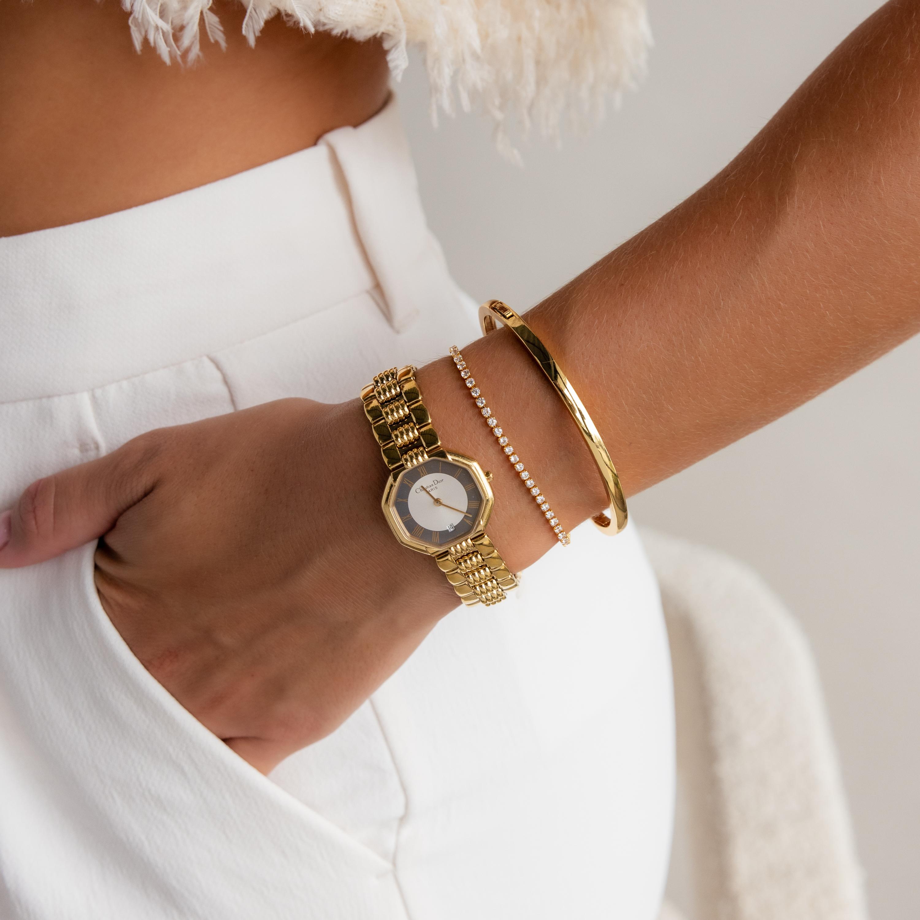 Classic Bangle Bracelet by Caitlyn Minimalist - Minimalist Stacking Bracelet in Gold & Silver - Statement Jewelry - Sister Gift