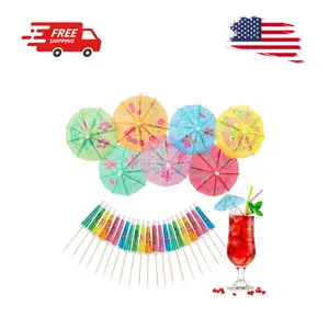 Cocktail Umbrellas - 50 PACK Paper Mini Umbrella for Drinks