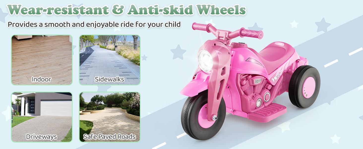 Costway Electric Bubble Car,6V Toddler Motorcycle with Bubble Maker,LED Light,Music,Foot Pedal,Forward/Backward, for Kids,Gift for Boys Girls,Christmas Festival Gift Black Friday Cyber Monday