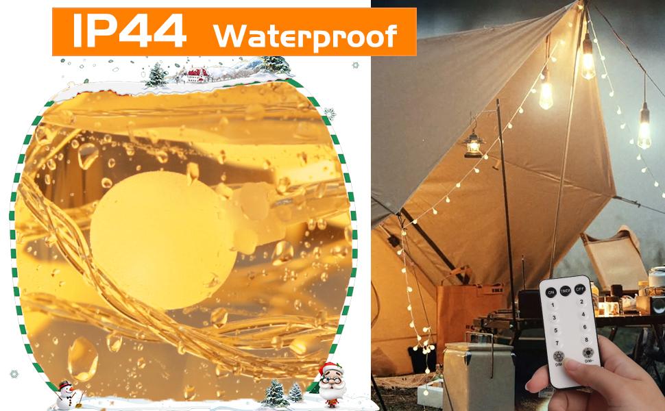 Minetom Globe String Lights, 33 Feet 100 Led Fairy Lights Plug in, 8 Modes with Remote Mini Globe Lights for Indoor Outdoor Bedroom Party Wedding Garden Christmas Tree Decor, Warm White