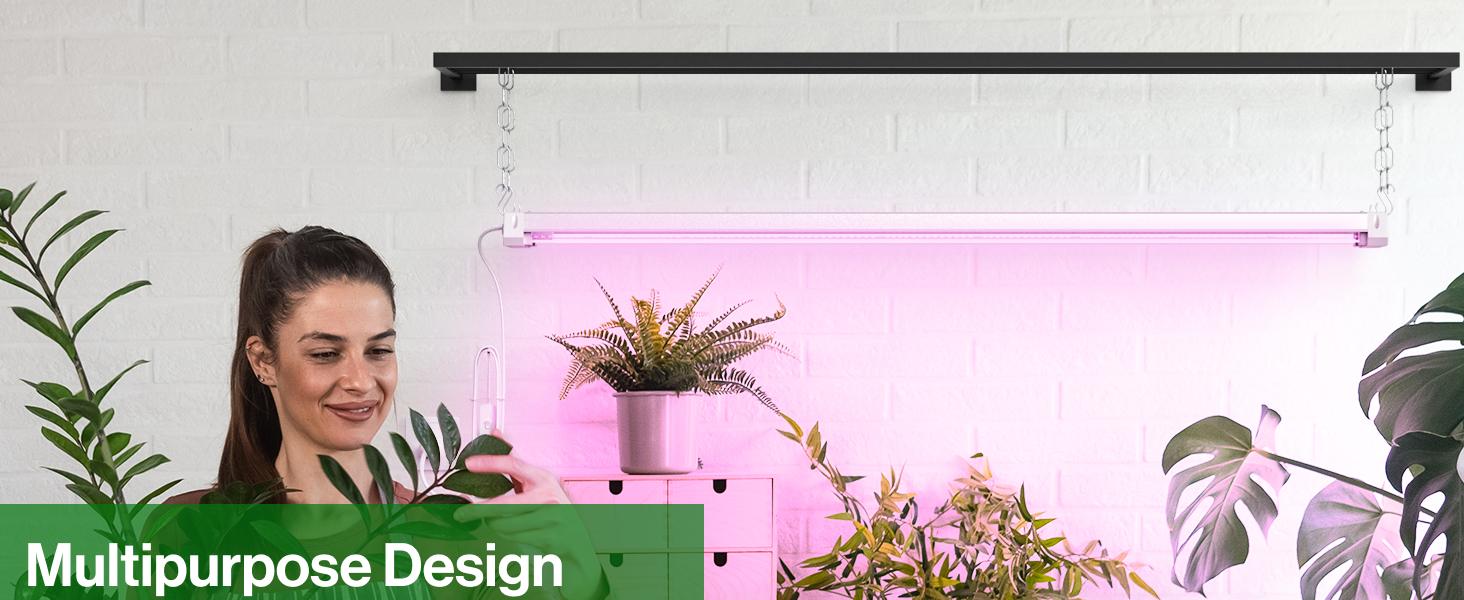 SuncoGrow LED Grow Light, 4ft, 40W Full Spectrum, Linkable