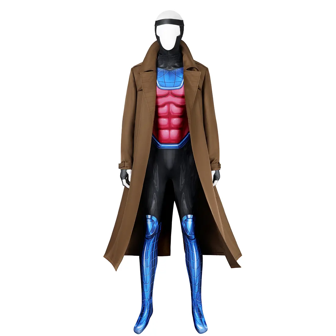 ECOSLAND Remy Etienne LeBeau Costume Outfit Gambit Costume Halloween Remy Costume Jumpsuit