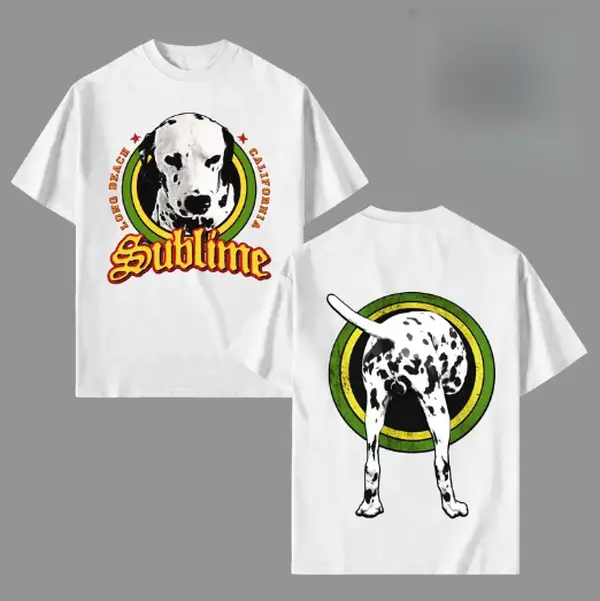 Sublime Dog Logo Graphic T-Shirt, Oversized Cotton Tee, Reggae Ska Punk Shirt,Sublime Dalmatian Dog Graphic Tee, Long Beach California Reggae Style Shirt, Vintage Graphic Tee deo merchEverydayOutfit, ClothesForYou