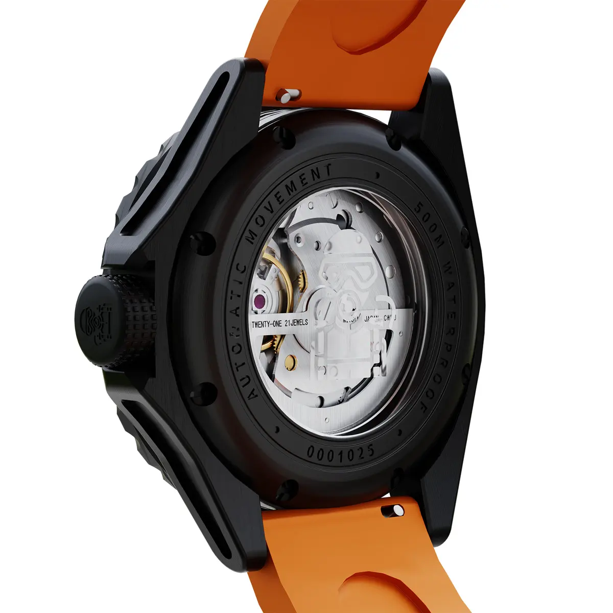Titanium Alloy Black Case  500M Diving Watch