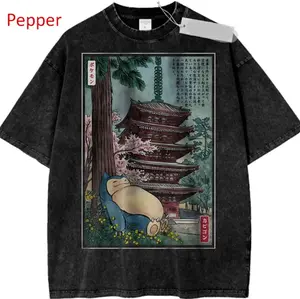 Snorlax Shirt, PKM Shirt, Anime Shirt, Vintage Tee, Menswear Womenswear Top Underwear Tshirt, Oversize Shirt, Cotton Tee, Gift for him, for her 5F4