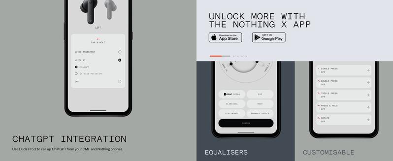 「CMF Buds Pro 2」 Wireless Earbuds with Adjustable Noise Cancellation, ChatGPT Integration, Hi-Res Audio with LDAC, Electronic Headset, 50 dB Hybrid Noise Cancelling, IP55 Waterproof, 43H Play Time, 6 HD Mics Headphones