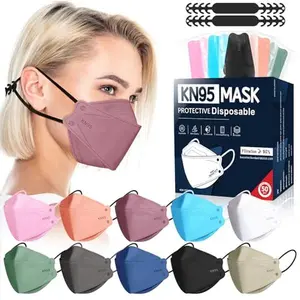 FENFEN KN95 Face Masks Disposable Adults - 50 Pack 5 Layer Protection Dust Breathable Comfortable Respirator Women KN95 Mask Individually Wrapped