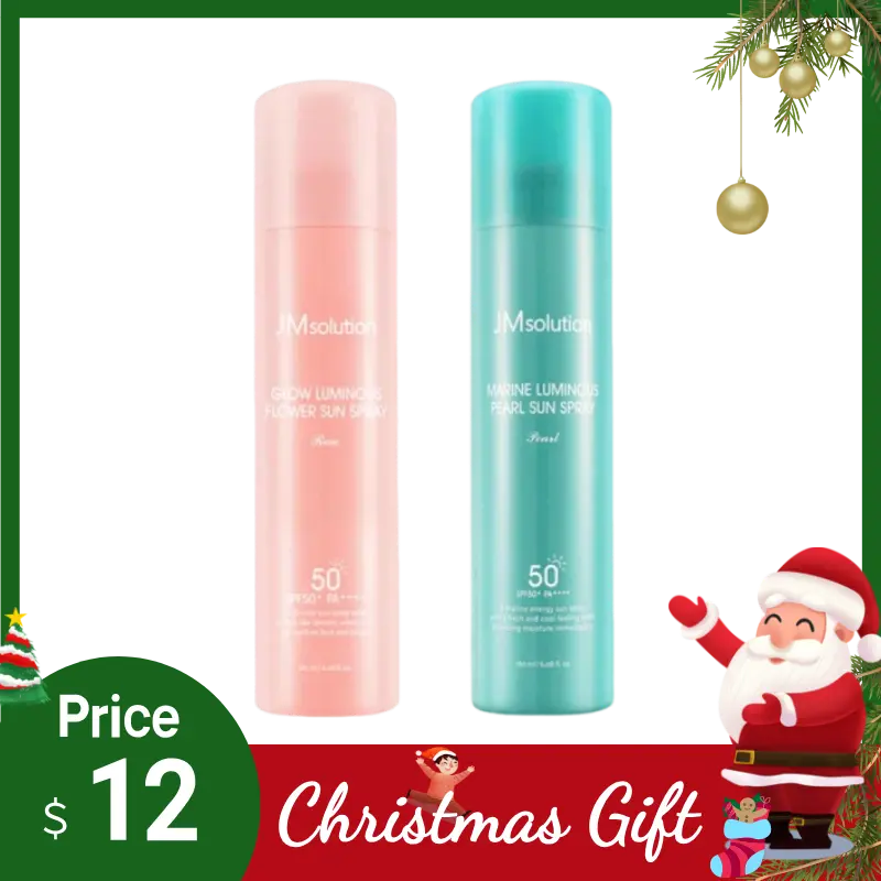 JMsolution Korean Marine Luminour Pearl /Refreshing Rose Sunscreen Sun Spray -SPF50+/PA++++ - 180ml Lightweight & Hydrating Hyaluronic Acid Facial Hydrate Moisture Authenticity Guarantee,christmas gift