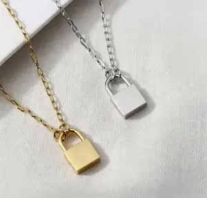 Petite Lock Pendant Necklace