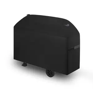 VEVOR Grill Cover, 63 inch BBQ Covers for Outdoor Grills, Waterproof, Fade Resistant, Weather Resistant Heavy Duty 600D Polyester, Easy On/Off, with Hook-and-Loop Straps, Black