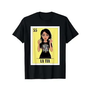 Greatest Tia Ever Spanish T Shirt Celebrating Latina Culture Black Cotton Tee Featuring Tia Number One Design