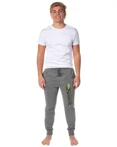DreamWorks Shrek Men's Movie Film Title Logo Character Jogger Sleep Pajama Pants