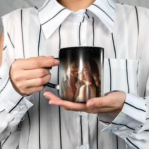 Custom ceramic/coffee mug with a heart-shaped handle! Add your unique patterns, text, logos, or even photos. 11oz capacity, suitable for all genders. A lovely personalized gift for your family and loved ones.