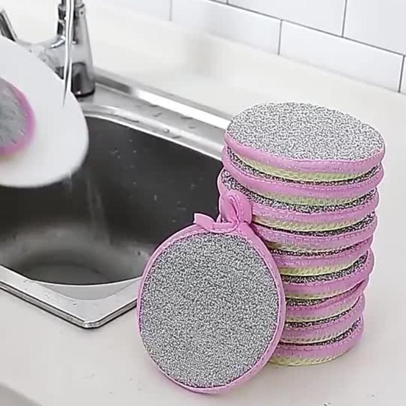 Random Color Double-sided Dishwashing Sponge 5pcs Portable Durable Hanging Multifunctional Kitchen Cleaning Sponge Household Cleaning Tool Random Color Double-sided Dishwashing Sponge 5pcs Portable Durable Hanging Multifunctional Kitchen Cleaning Sponge Household Cleaning Tool