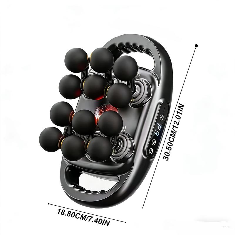 12-Ball Massage Gun 30-Level Intensity Adjustment 9 Massage Modes Effectively Relieves Back, Shoulder, Leg, and Foot Pain Quiet Muscle Massager Features Red Light Therapy Adjustable Settings Ideal for Daily Use Perfect Christmas Gift Choice