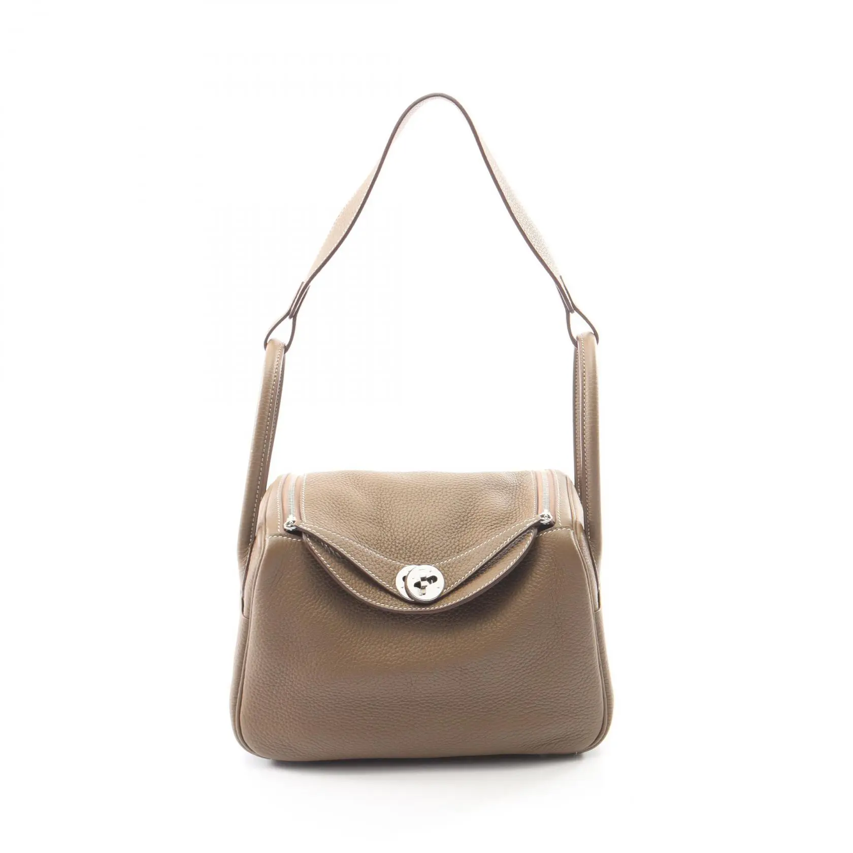 Pre-owned HERMÈS Calfskin Shoulder Bags Hermes Lindy26 Clemence Shoulder Bag