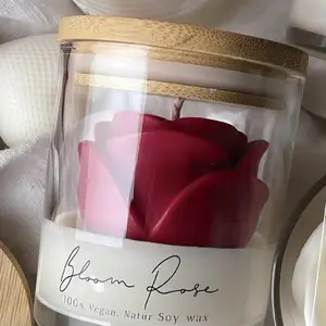 Valentine's Day Rose Glass Aromatherapy Candle Cup