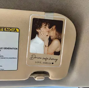 Personalized Photo Car Visor Clip Gift For Him, Drive Safe Custom Couple Photo, Valentine’s Gift For Boyfriend Or Husband