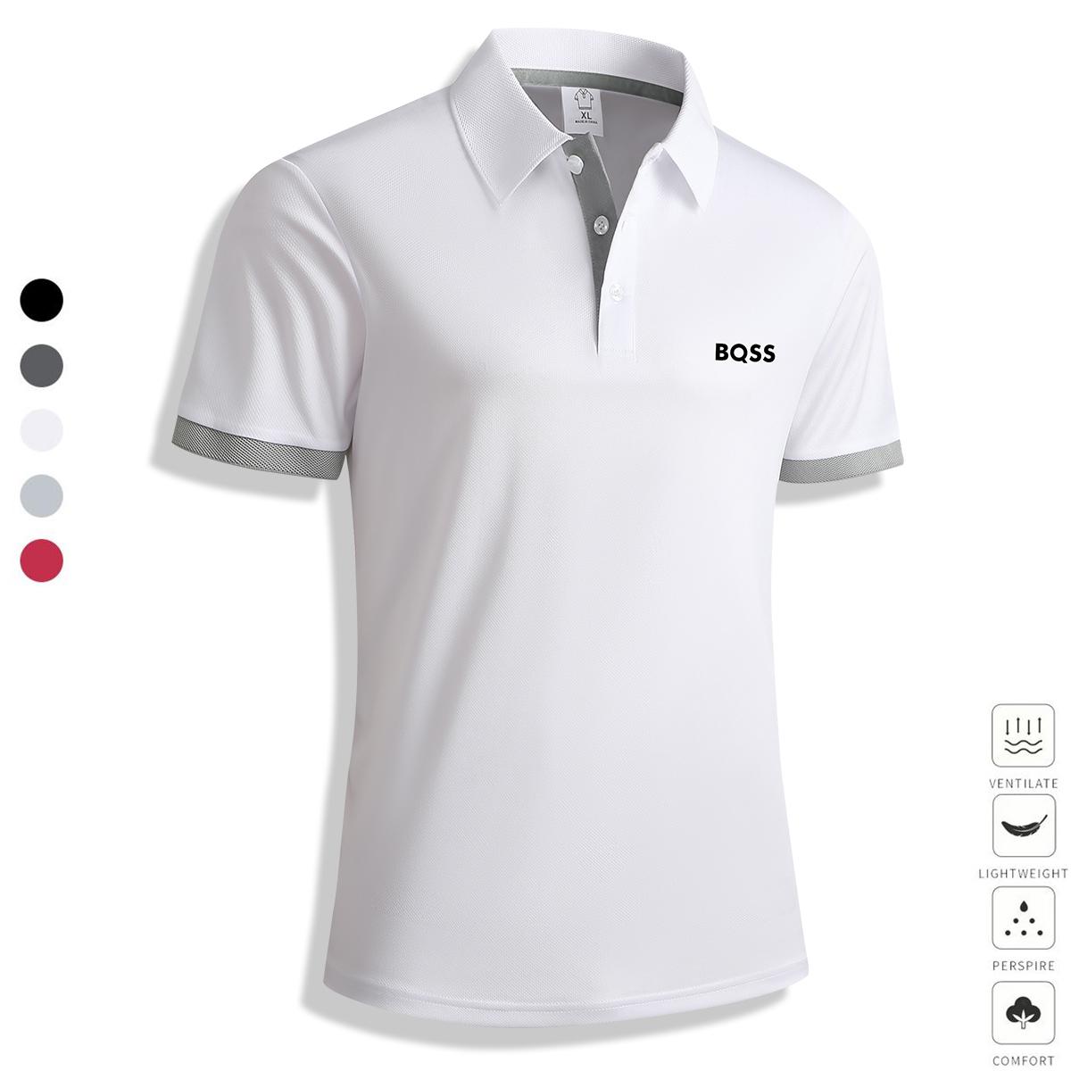 Men’s Summer Fashion Turn-Down Collar Short-Sleeve Golf T‑Shirt, 6‑Pack — Suitable for Business and Leisure Activities Such as Tennis and Golf; Men’s Apparel, Ideal as a Gift