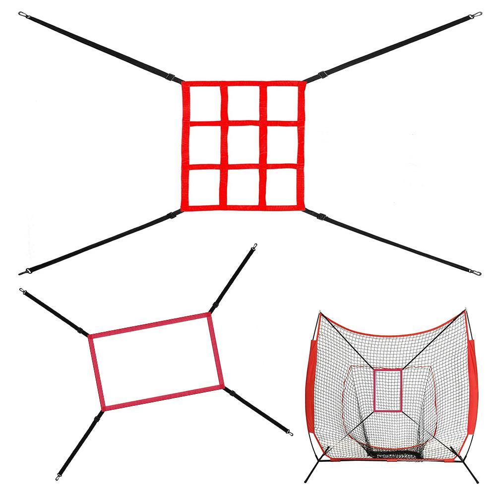 Strike Zone Target Adjustable Baseball Pitching Net Training Aids Practice Accuracy Training Throwing for Baseball Softball Net