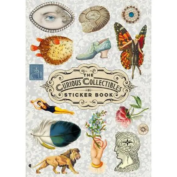 The Curious Collections Aesthetic Paperback Sticker Album - Skittledog, Vintage & Illustration Designs, Junk Journaling Supplies for Creative Pursuits