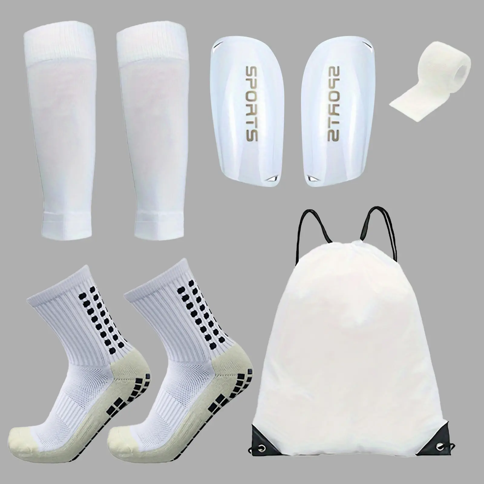 5-Piece Soccer Gear Set – Includes Shin Guards, Soccer Socks, Sports Bandages & Carry Bag – Best Shin Protection for Soccer Training & Matches Football Equipment Football Accessories mitre ball soccer stuff