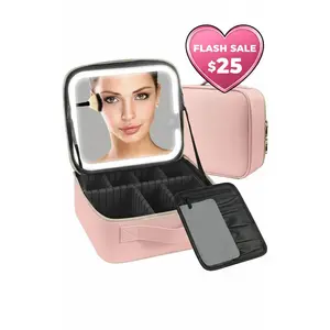 Personalized Pink Makeup Case with Name