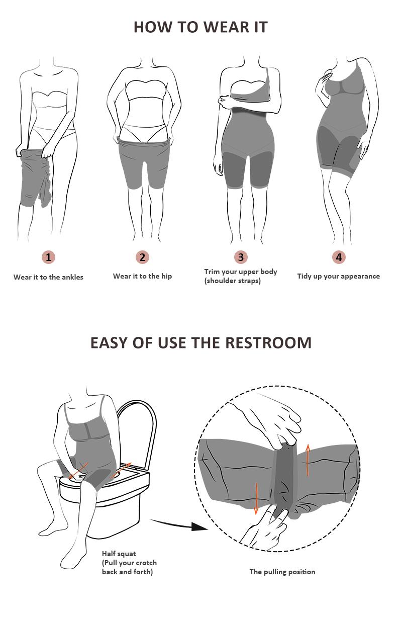 FeelinGirl Shapewear for Women Butt Lifter Bodysuit  Tummy Control Shapewear Seamless Womenswear Comfort Spaghetti Strap Hip Underwear Basic Minimalist Springtok SpringStatements