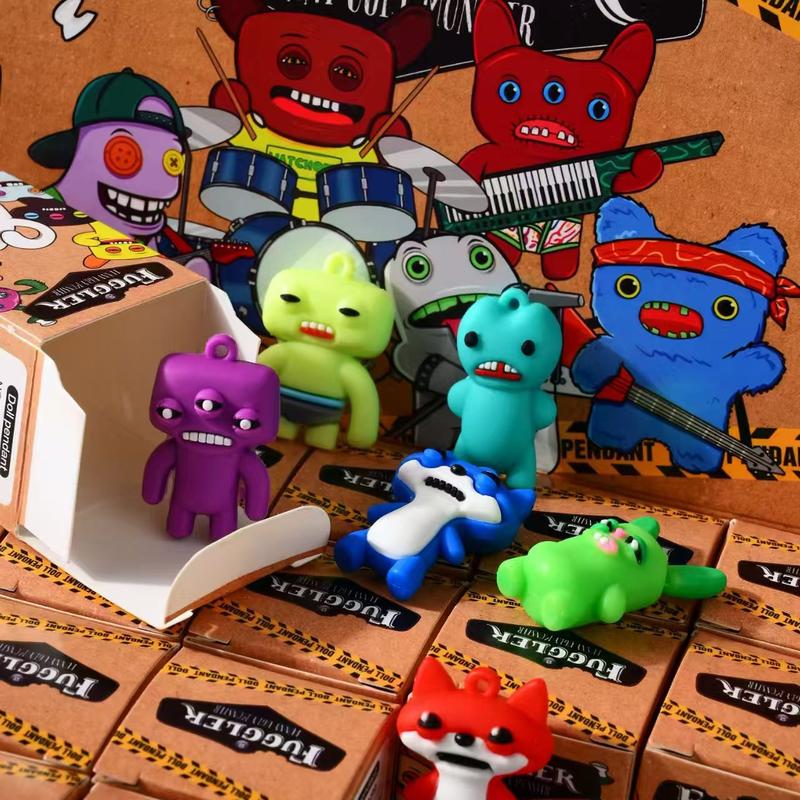 2026 New 24Pcs Fuggler Monster Keychain Blind Box Set, Cute Student Hanging Ornament, Perfect Birthday & New Year Gift