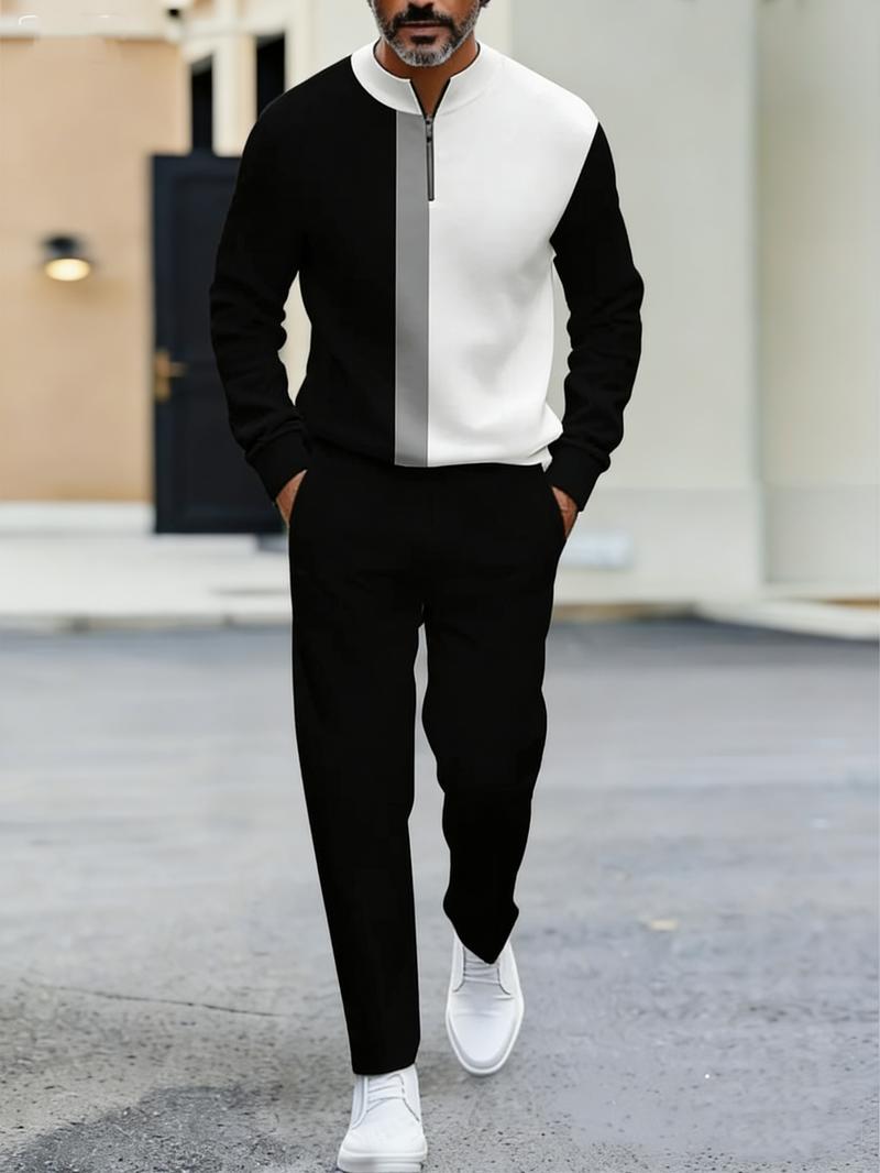 Fashionable men's color spliced sportswear series Fashionable men's color spliced sportswear series