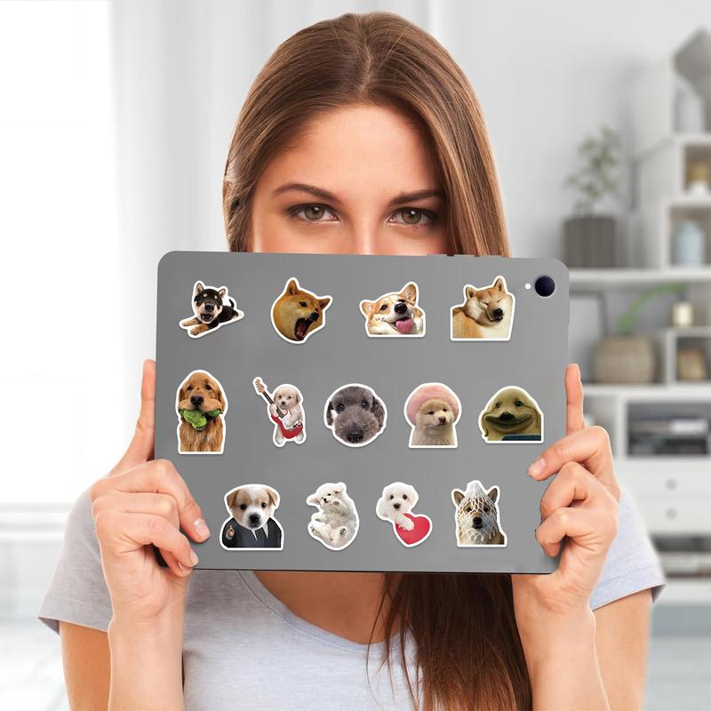 50/100pc Funny Cat/Puppy Meme Sticker Pack For Pets Lover. Vinyl Waterproof Stickers for Book Phone Laptop Water Bottle. Fun Craft Stickers for Scrapbooks, Planners, Gifts and Rewards. Cute Gifts for Girls Kids Teens Adults.