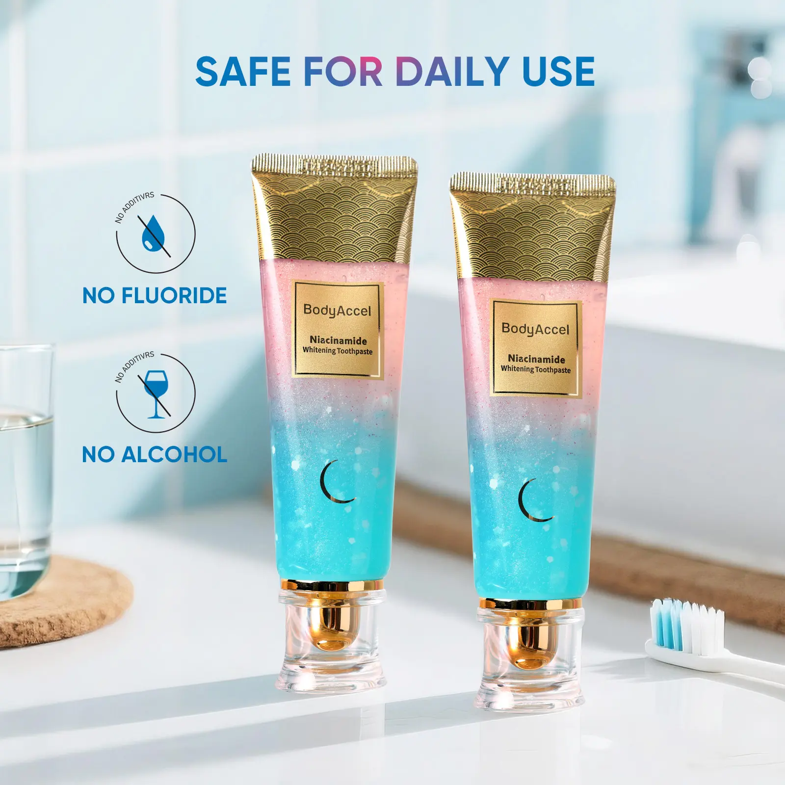 【BodyAccel】 Niacinamide Teeth Whitening Toothpaste-MAX-Z #backtoschool