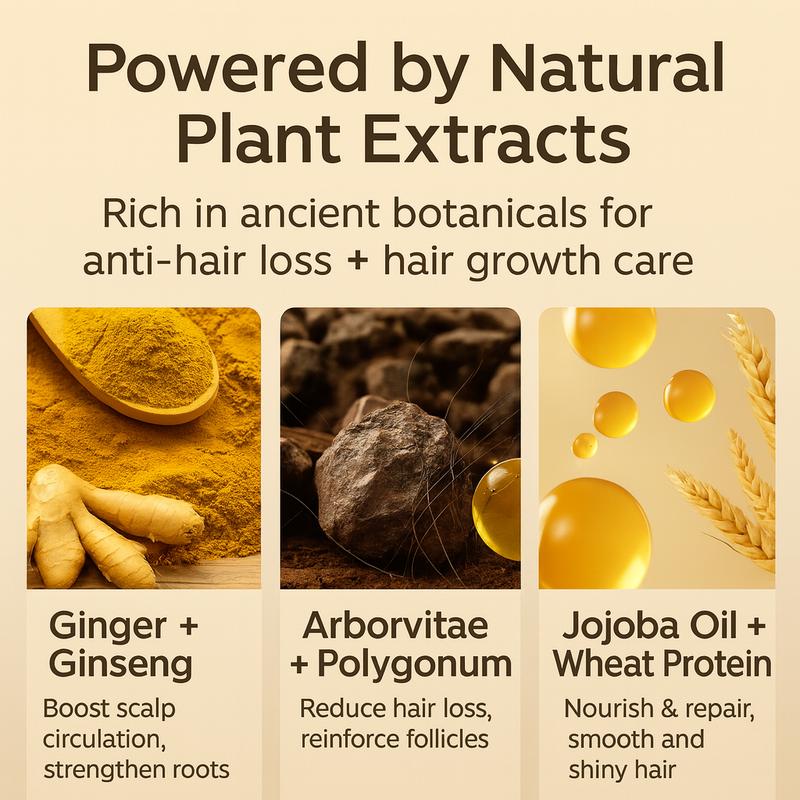 REMIMPI Long-Term Hair Care Set – 3 Anti Hair Loss Shampoos + 1 Growth Tonic | Herbal Strength & Regrowth System for Lasting Results (300ml x 3 + 50ml)