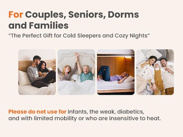 Heated Mattress Pad – Quilted Electric Bed Warmer with 12 Heat Settings, 10‑Hour Auto Shut‑Off, Machine Washable,White