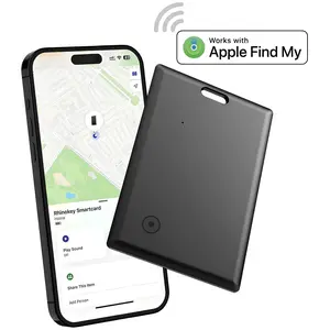 2026 Slim Wallet Tracker Card Compatible with Apple Find My (iOS Only),Bluetooth Tracker Smart Card,Wallet Finder,AirTag Card with Keychain Hole,Keys Finder and Item Locator for Keys, Bags, Passport,Luggage,Travel,Valentines Gifts