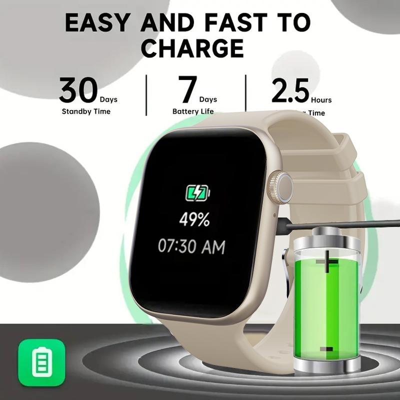 W&O 2025 Smart Watch for Women & Men, 100+ Sports Modes, Call Answering, Sleep Monitor, Fitness Tracker with Stylish Design Wearable Monitoring